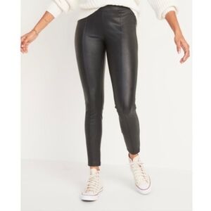 Old Navy Black Leather-Look Leggings Stevie Size XXL